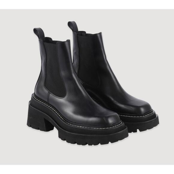 NEW Sandro Chelsea Ankle Boots Black Size 40 - Picture 1 of 9